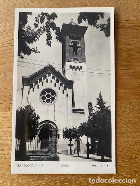 Postales: Sardanyola, N&ordm;3 , Iglesia. FOT. Cabanas. POSTAL SIN CIRCULAR