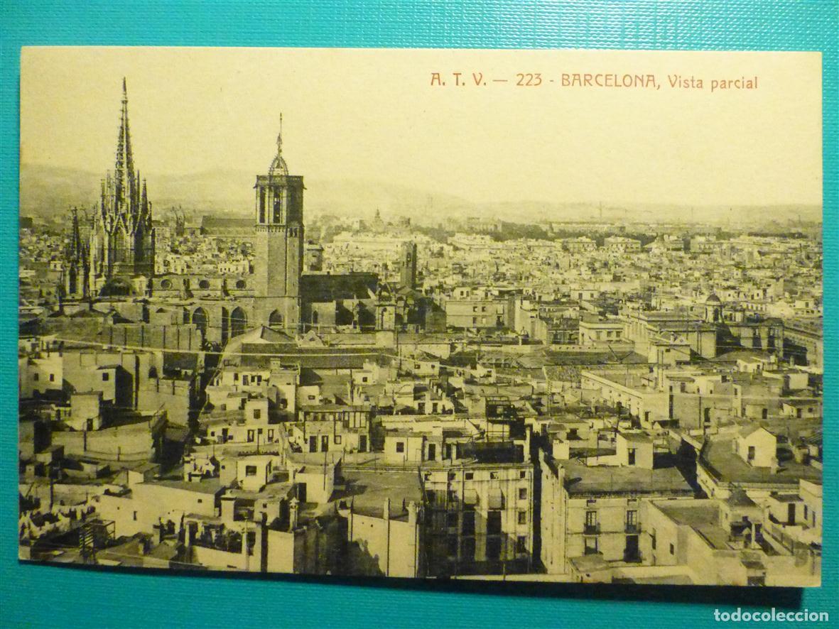 Postales: Postal - 223.- Barcelona - Vista Parcial - Ed. A.T.V. Angel Toldr&aacute; Viazo - A&ntilde;o 1914