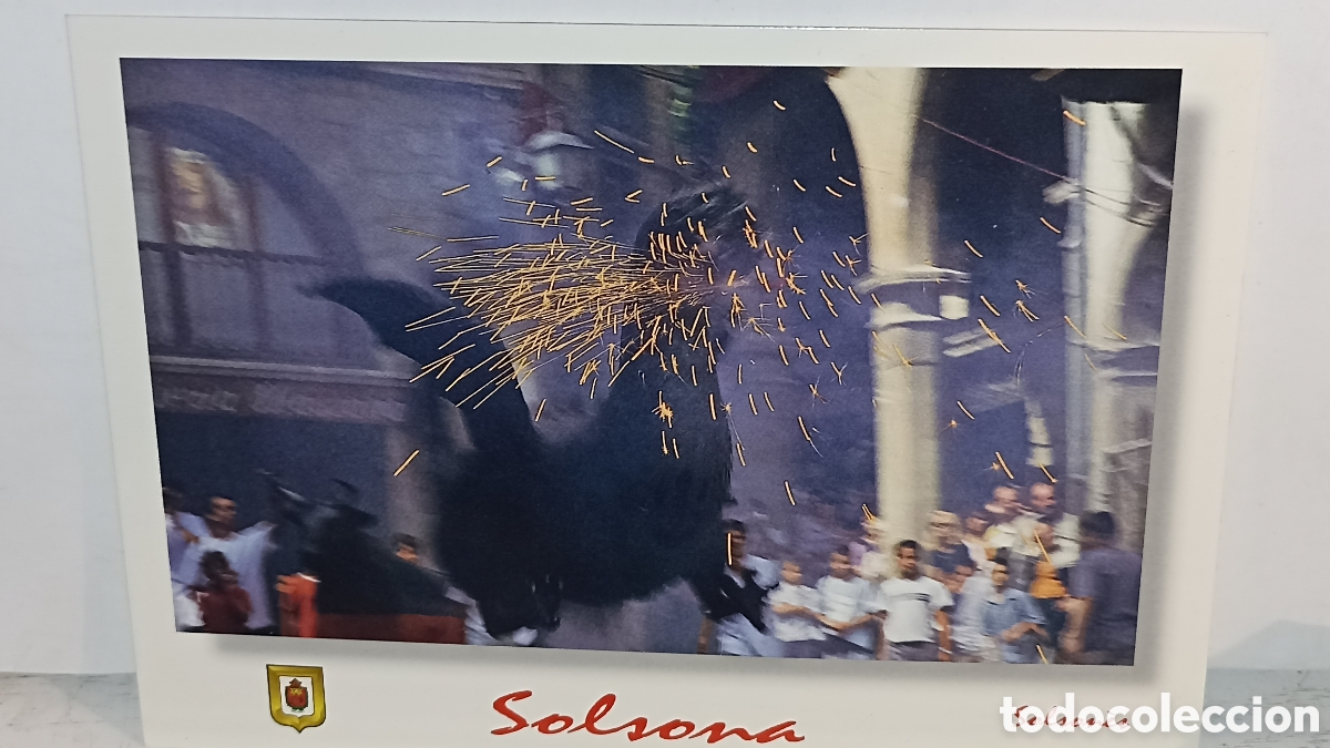 Postales: MINT 17/12 cm solsona L&eacute;rida plaza mayor ball del drack