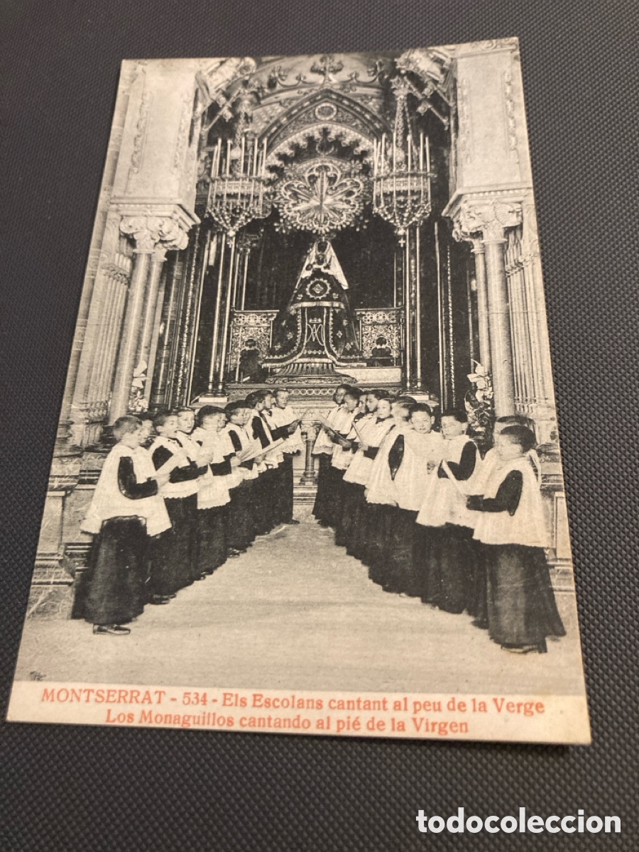 Postales: Montserrat els escolans cantant