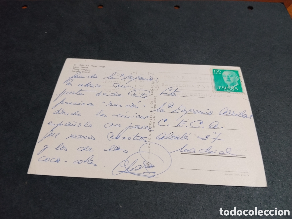 Postales: Postal Salou playa larga, camping - Foto 2