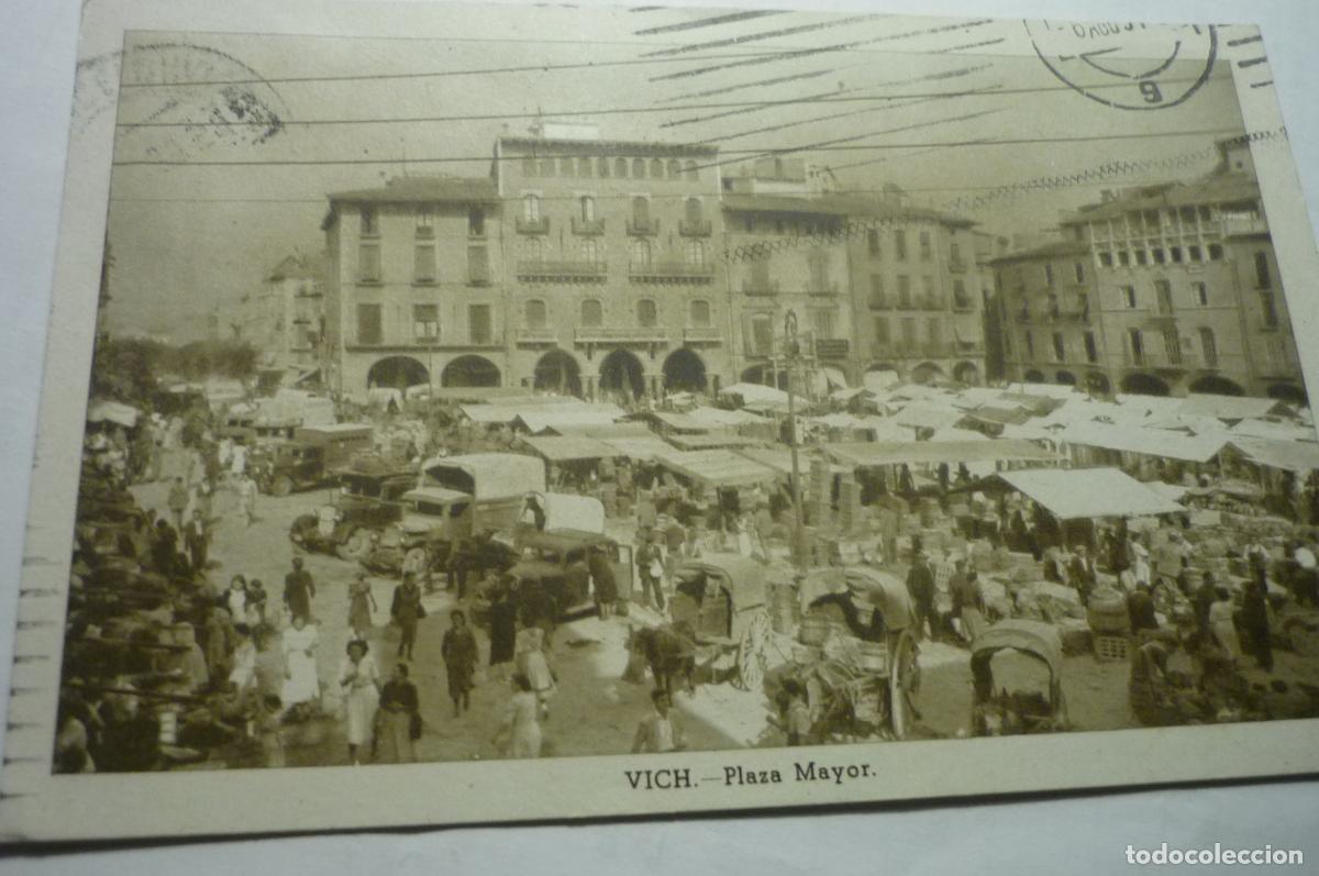 Postales: postal vich pl.mayor,.circulada cm