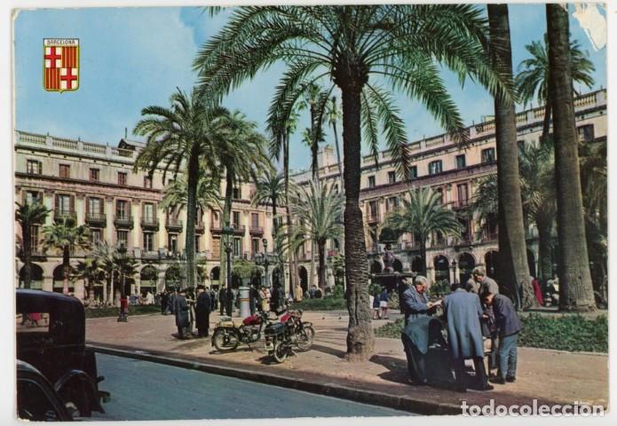 Postales: m12042 Barcelona Plaza Real 1962 Vision Color N&ordm;2 circulada motocicletas