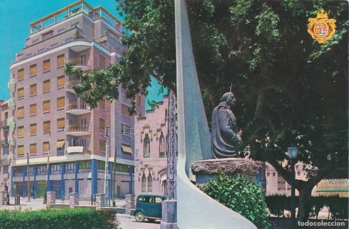 Postales: IGUALADA (BARCELONA) PASEO VERDAGUER, MONUMENTO AL GRAL.VIVES - POSTALES V N&ordm;5 - ESCRITA