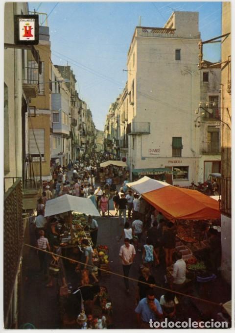 Postales: m12054 Palamos Calle Mayor Mercado 1965 Escudo De Oro N&ordm;1589 sc