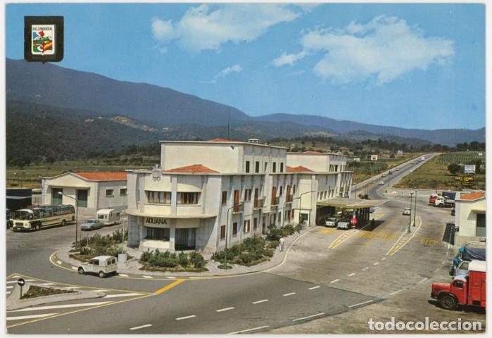 Postales: m12058 La Jonquera La Aduana 1970 Escudo De Oro N&ordm;5239 fecha escrita 2cv camion bus caravana