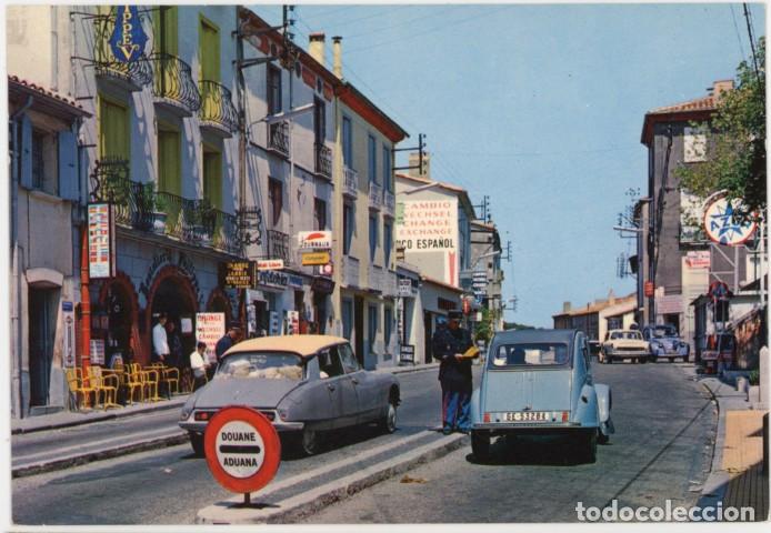 Postales: m12061 La Jonquera Perthus Frontera 1965 Garrabella N&ordm;21 fecha escrita 2cv citroen ds gendarme