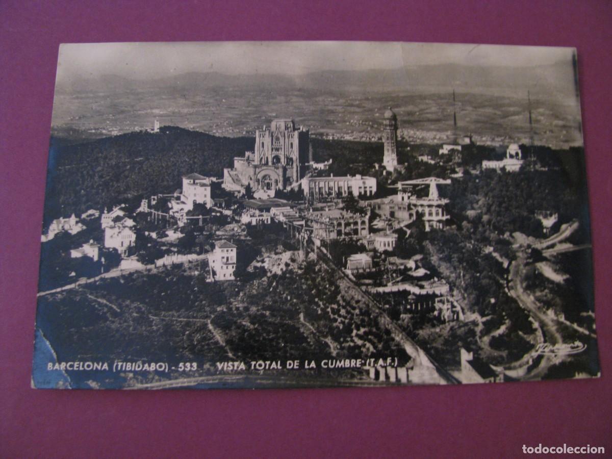 Postales: POSTAL FOTOGRAFICA DE BARCELONA. TIBIDABO. VISTA TOTAL DE LA CUMBRE. ZERKOWITZ. CIRCULADA