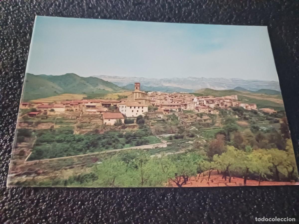 Postales: Poboleda, vista general des del rio Ciurana y el Montsant al fondo. magi su&ntilde;e