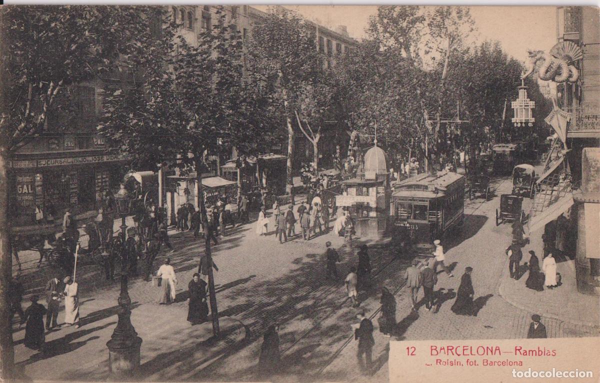 Postales: BARCELONA, RAMBLAS - L.ROISIN FOT. N&ordm;12 - S/C