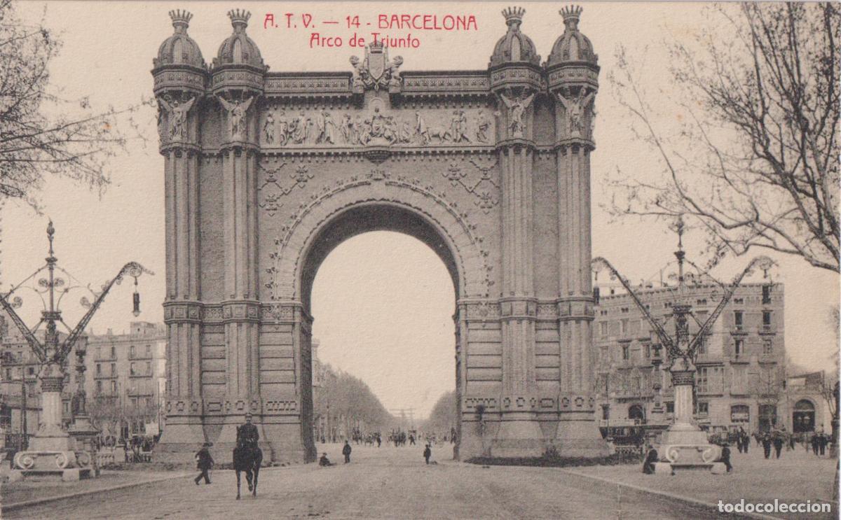 Postales: BARCELONA, ARCO DE TRIUNFO - ANGEL TOLR&Agrave; VIAZO N&ordm;14 - S/C