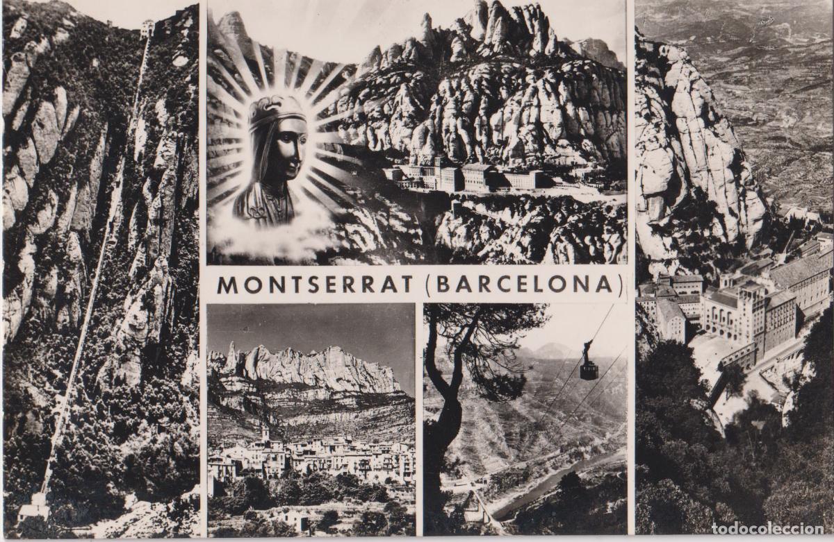 Postales: MONTSERRAT (BARCELONA) VARIAS VISTAS - A.ZERKOWITZ 1076 - DORSO PUBLICITARIO