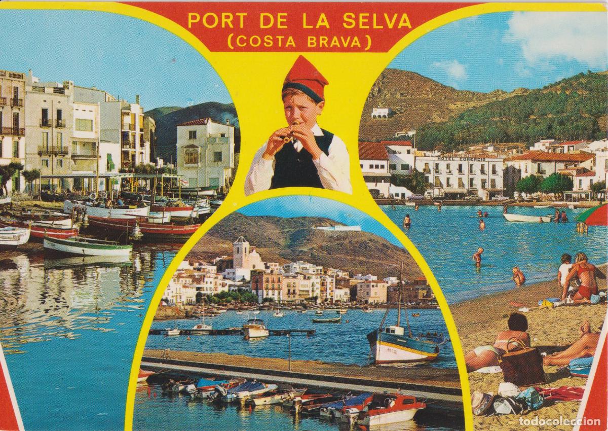 Postales: PORT DE LA SELVA (GIRONA) VARIAS VISTAS DE LA CIUDAD - GARCIA GARRABELLA 1752 - CIRCULADA