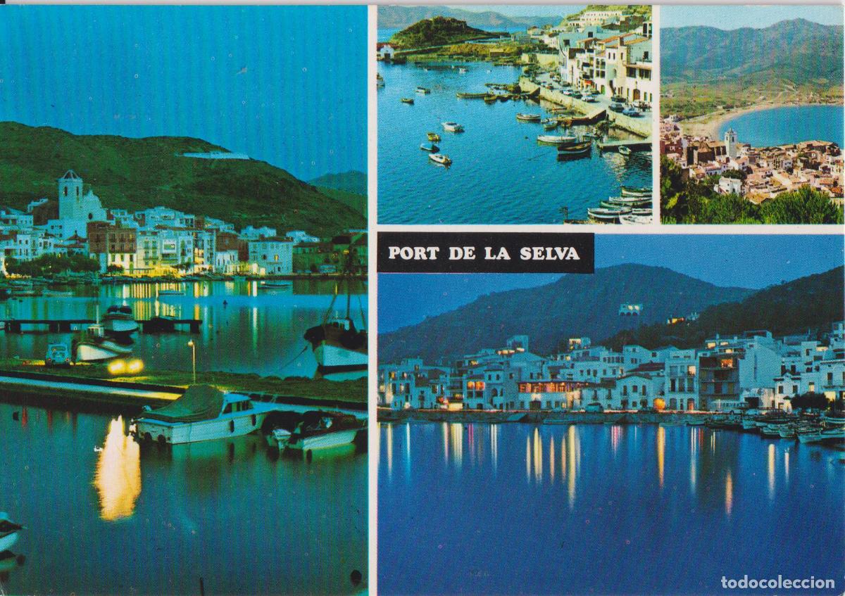 Postales: PORT DE LA SELVA (GIRONA) VARIAS VISTAS DE LA CIUDAD - V.C.FOT.FABREGAT 1568 - CIRCULADA