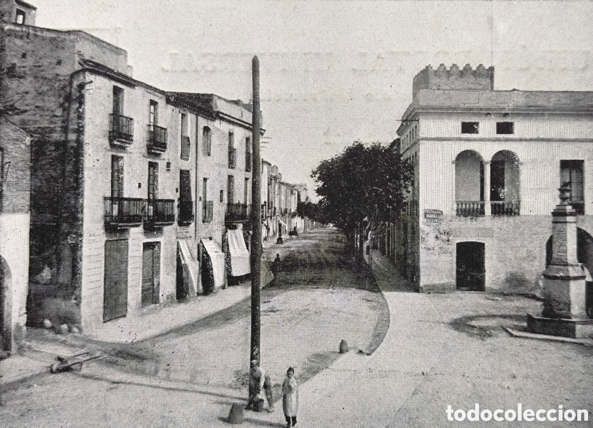 Postales: CALDES DE MONTBUI PLA&Ccedil;A PROGR&Eacute;S CANTONADA CARRER P&Iacute; I MARGALL POSTAL CIRCULADA C. 1900