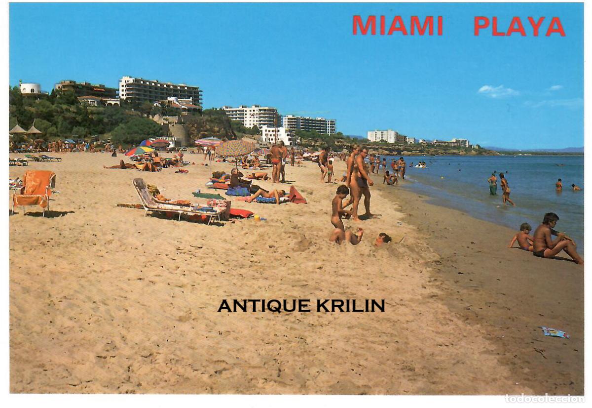 Postales: TARRAGONA / MIAMI-PLAYA N&ordm; 7 DETALLE DE LA PLAYA / POSTALES I.B.G. / SIN FRANQUEAR