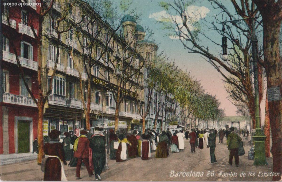 Postales: BARCELONA, RAMBLA DE LOS ESTUDIOS - ED.JORGE VENINI N&ordm;26 - S/C