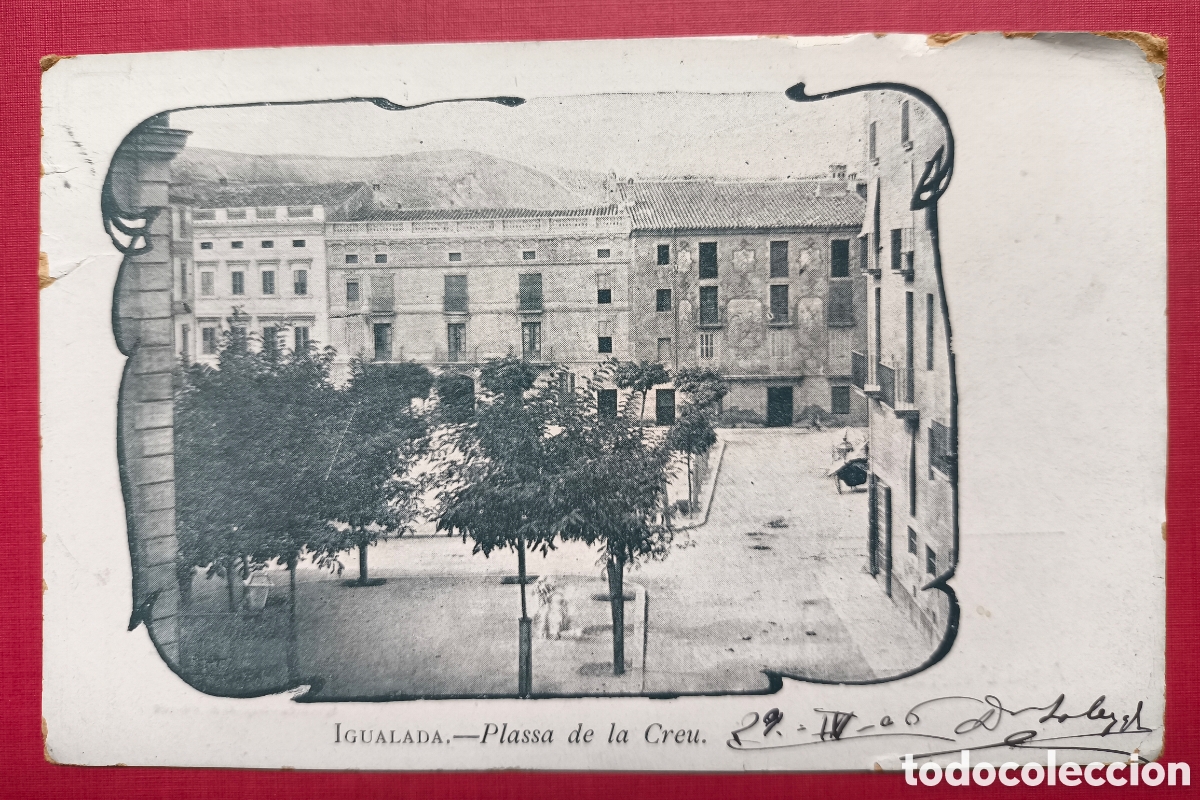 Postales: IGUALADA PLA&Ccedil;A DE LA CREU POSTAL CIRCULADA 1906 - Foto 2