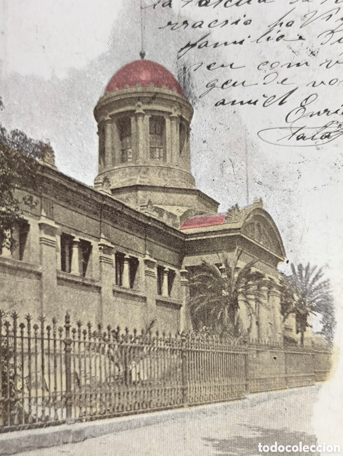 Postales: VILANOVA I LA GELTR&Uacute; BIBLIOTECA MUSEU BALAGUER POSTAL CIRCULADA 1907