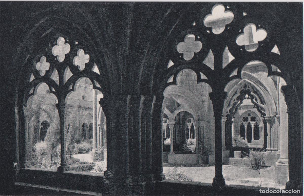 Postales: BARCELONA, ARTE G&Oacute;TICO, TARRAGONA, M. SANTA MARIA DE POBLET, CLAUSTRO - EDITOR ARTIGUES - S/C