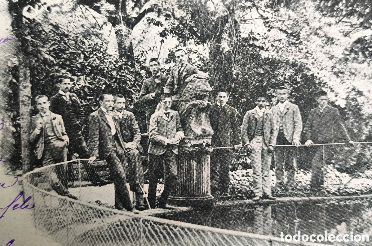 Postales: COLEGIO SAN IGNACIO SARRI&Aacute; BARCELONA GRUPO BACHILLERATO POSTAL CIRCULADA 1902