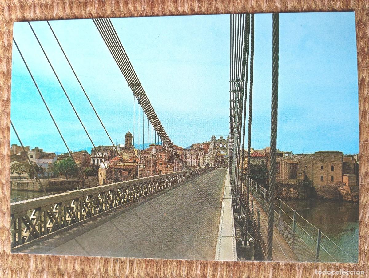 Postales: AMPOSTA - TARRAGONA - PUENTE SOBRE EL RIO EBRO