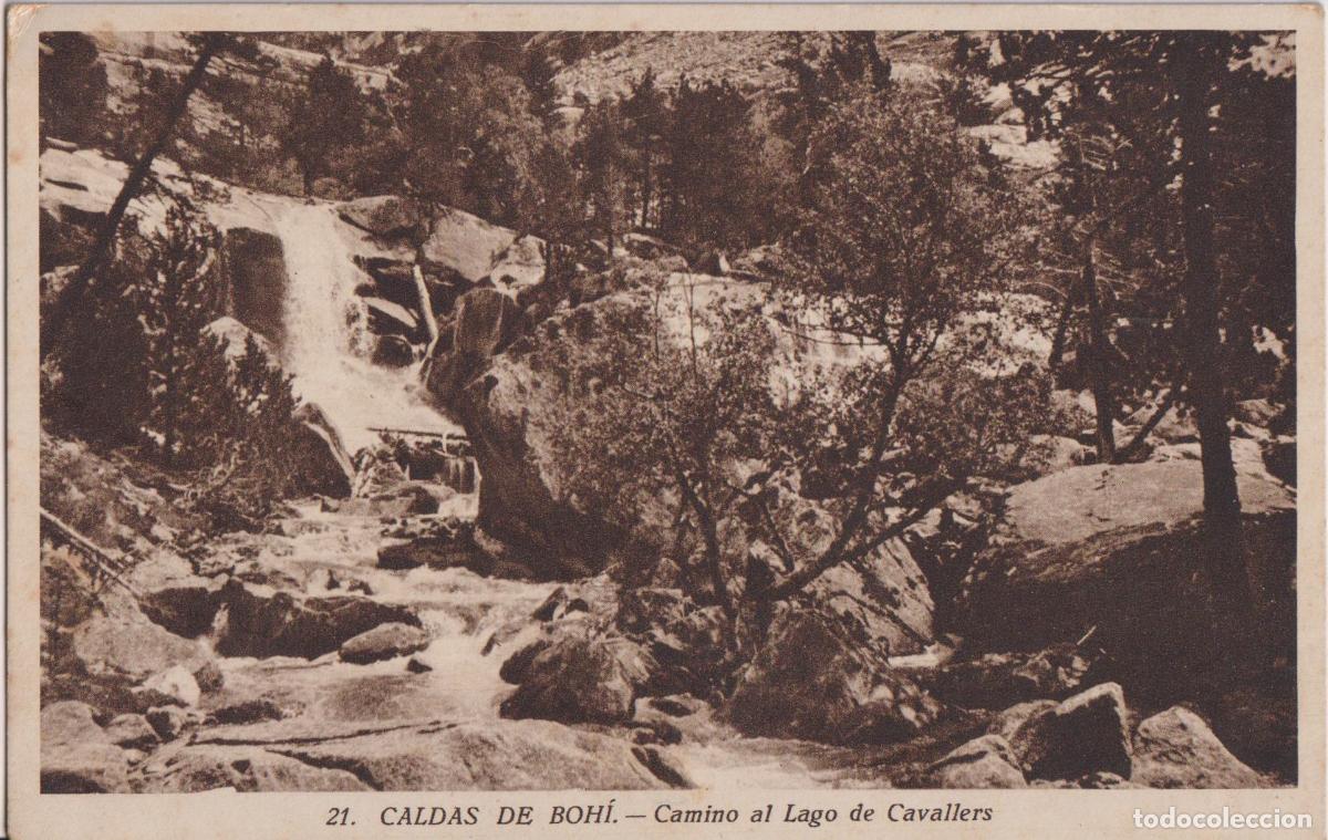 Postales: LLEIDA, CALDAS DE BOH&Iacute;, CAMINO AL LAGO DE CAVALLERS - HUECOGRABADO RIEUSSET N&ordm;21 - S/C