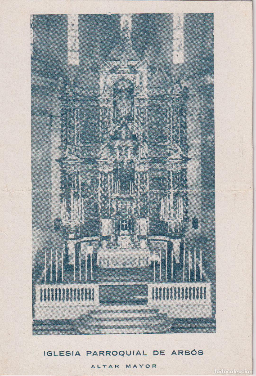 Postales: TARRAGONA, L'ARBO&Ccedil;, IGLESIA PARROQUIAL, ALTAR MAYOR - DORSO EN BLANCO