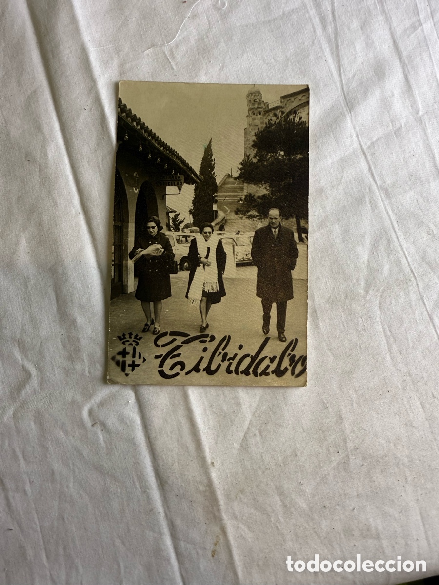 Postales: Postal fotogr&aacute;fica antigua &ndash; Tibidabo Barcelona &ndash; a&ntilde;os 40&ndash;50 &ndash; original de &eacute;poca
