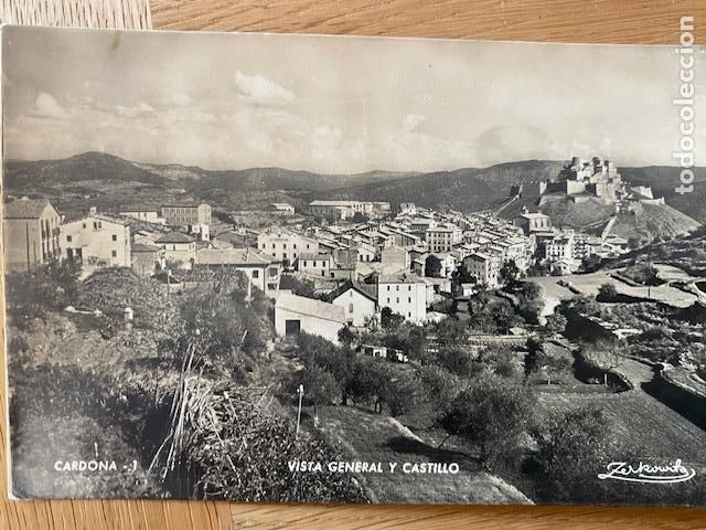 Postales: Cardona. N&ordm; 1. Vista general y Castillo. Zerkowitz. Circulada 1957