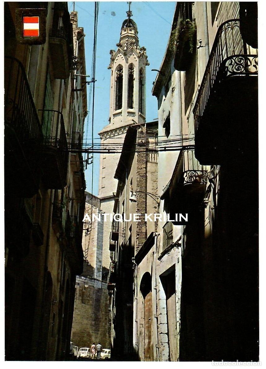 Postales: TARRAGONA / VALLS N&ordm; 5906 CAMPANARIO IGLESIA SAN JUAN / ESCUDO DE ORO / SIN FRANQUEAR