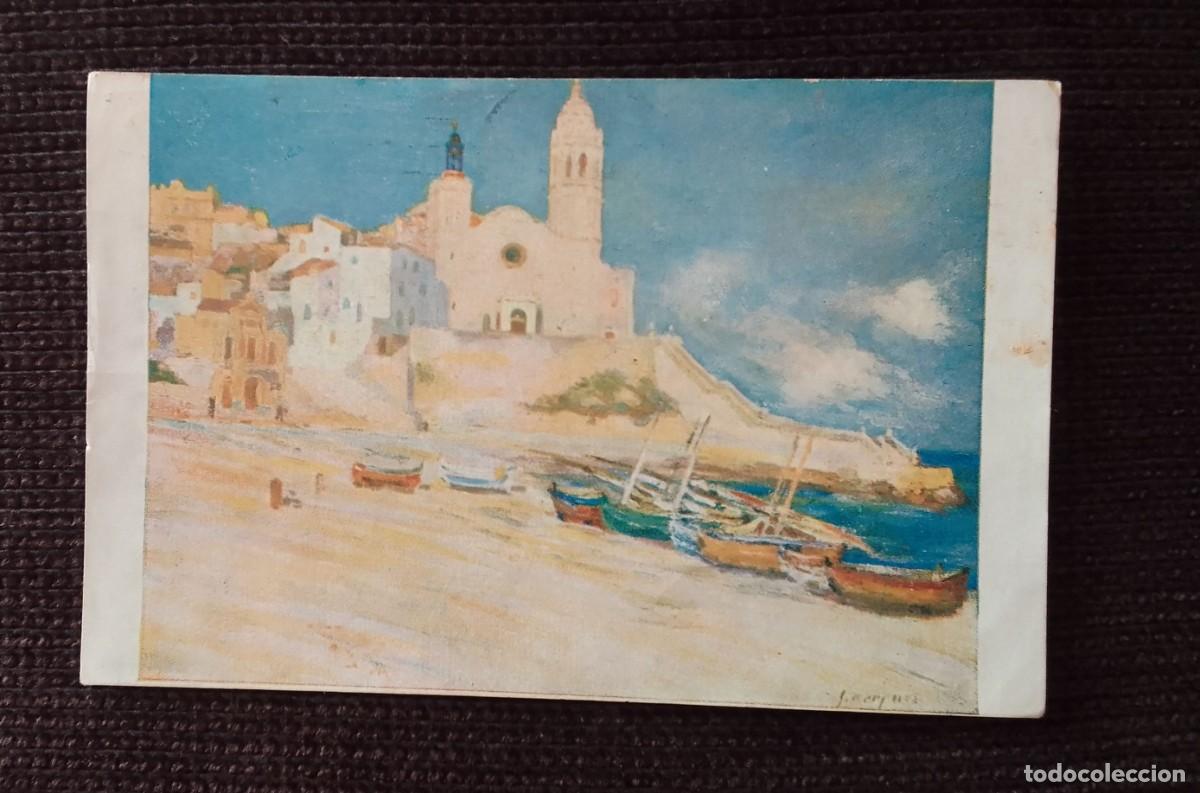 Postales: ANTIGUA POSTAL DE SITGES. IMP.M.TASIS. FRANQUEADA.