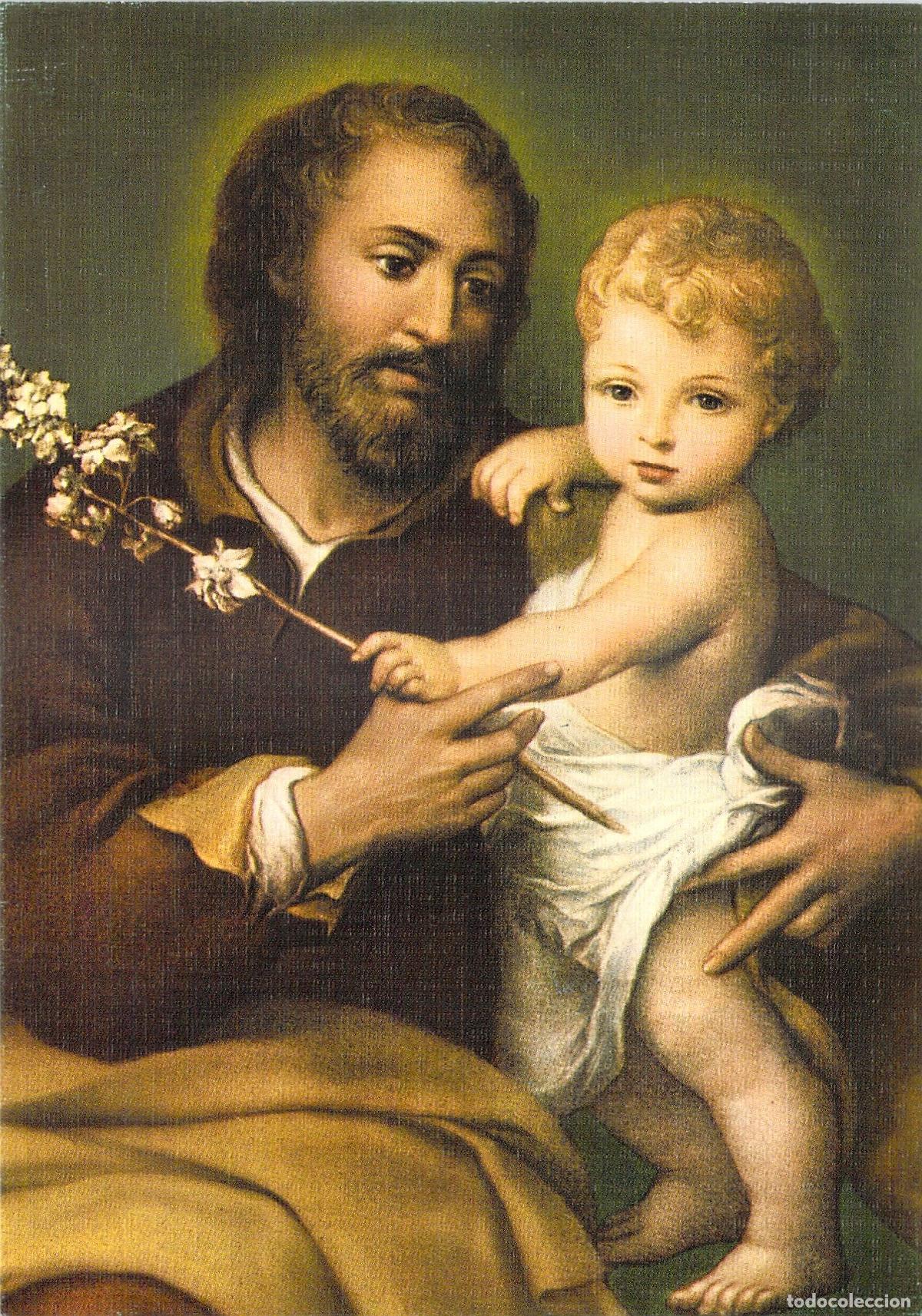 Postales: Postal de arte religioso Sancte Joseph por Murillo