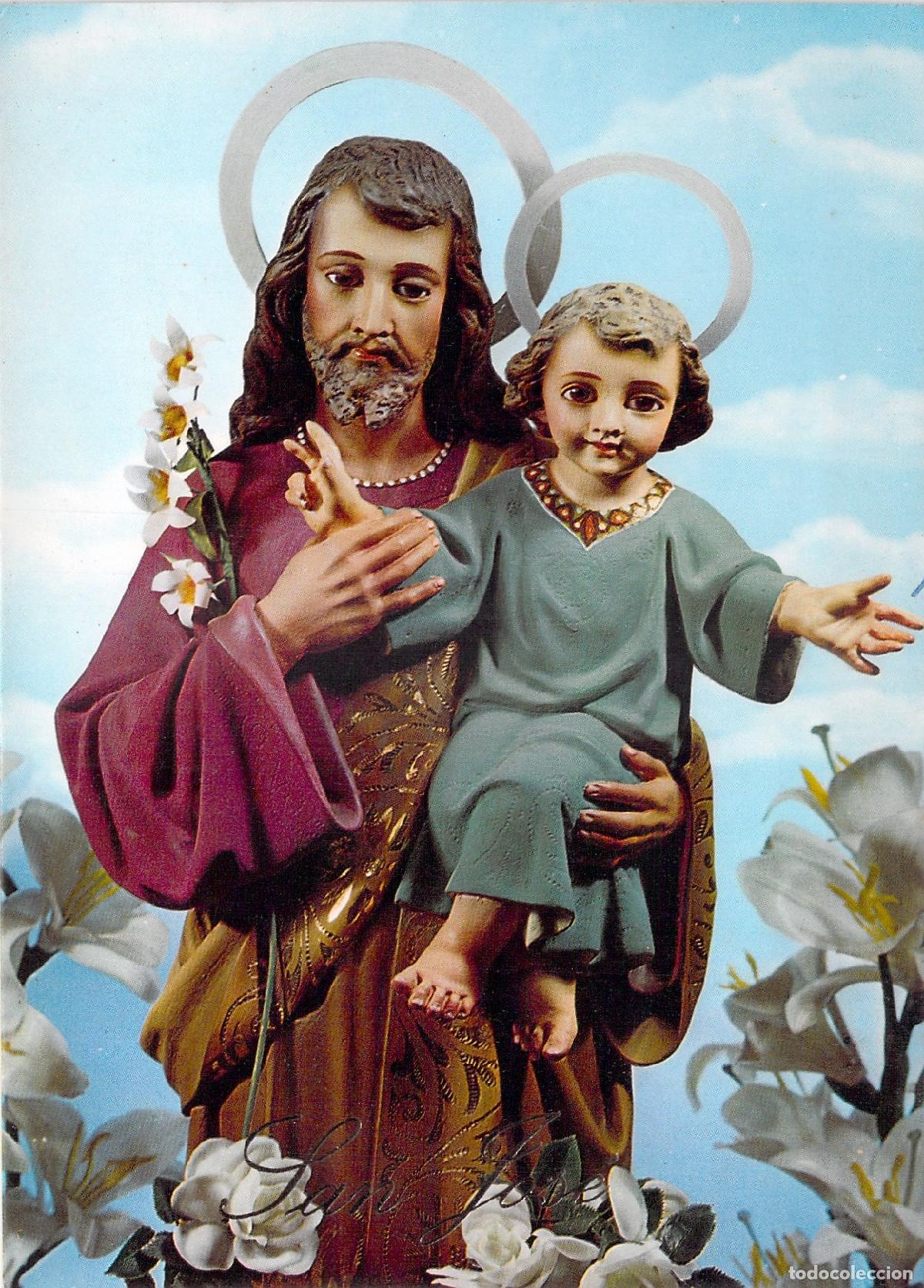 Postales: Postal de San Jos&eacute; con el Ni&ntilde;o Jes&uacute;s, Ediciones FISA
