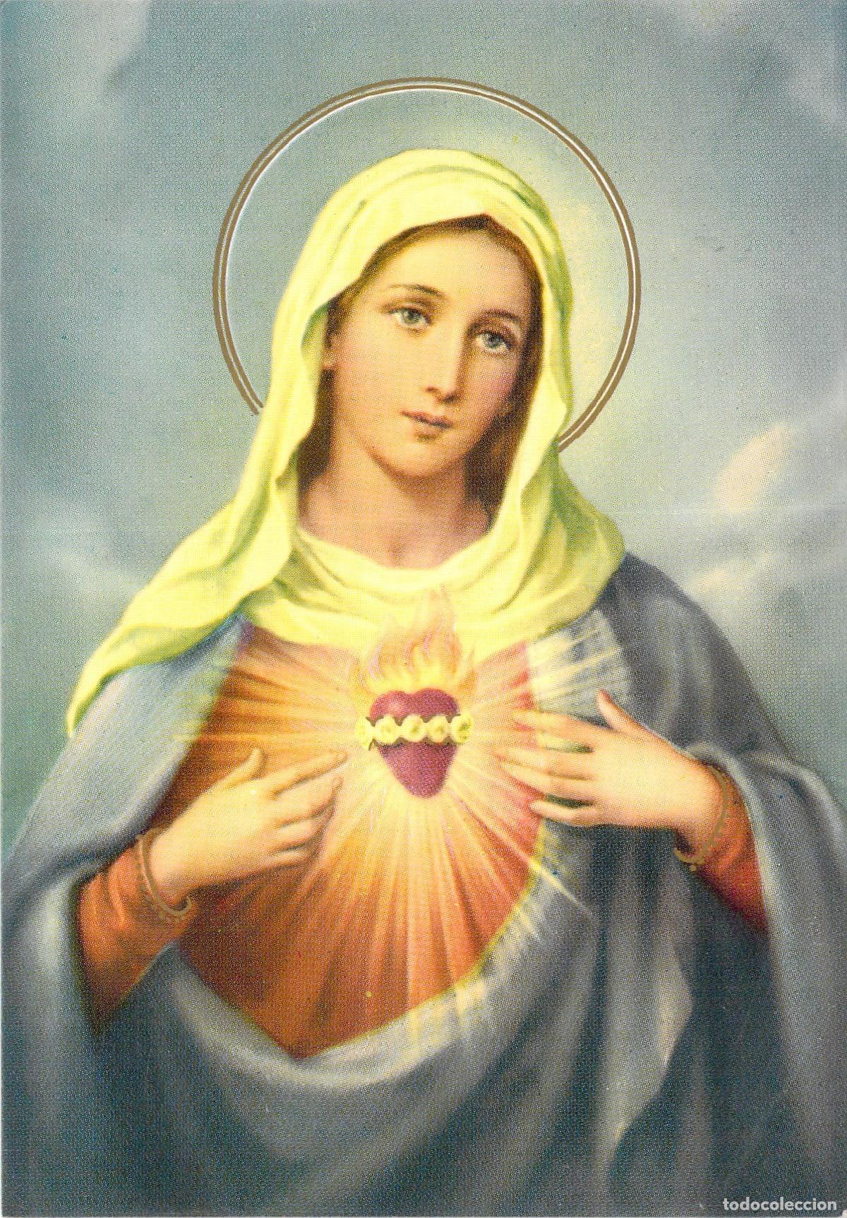 Postales: Postal del Sagrado Coraz&oacute;n de Mar&iacute;a - Foto 1