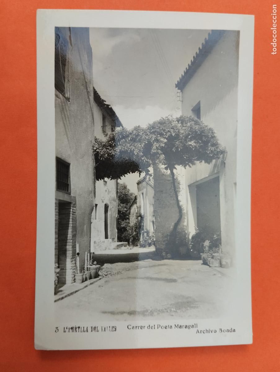 Postales: POSTAL FOTOGRAFICA DE LA AMETLLA DEL VALLES. CARRER POETA MARAGALL. ARCHIVO BOADA