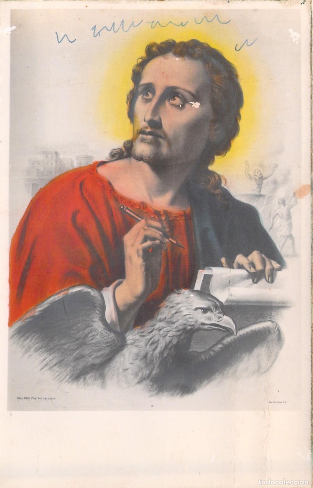 Postales: Postal de arte religioso con representaci&oacute;n de San Juan Evangelista