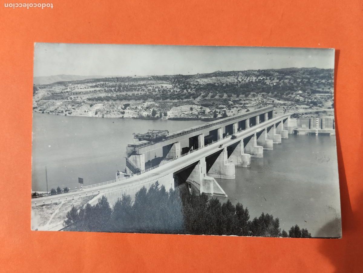 Postales: Flix Tarragona. Presa y puente sobre el rio Ebro. Foto Mestres