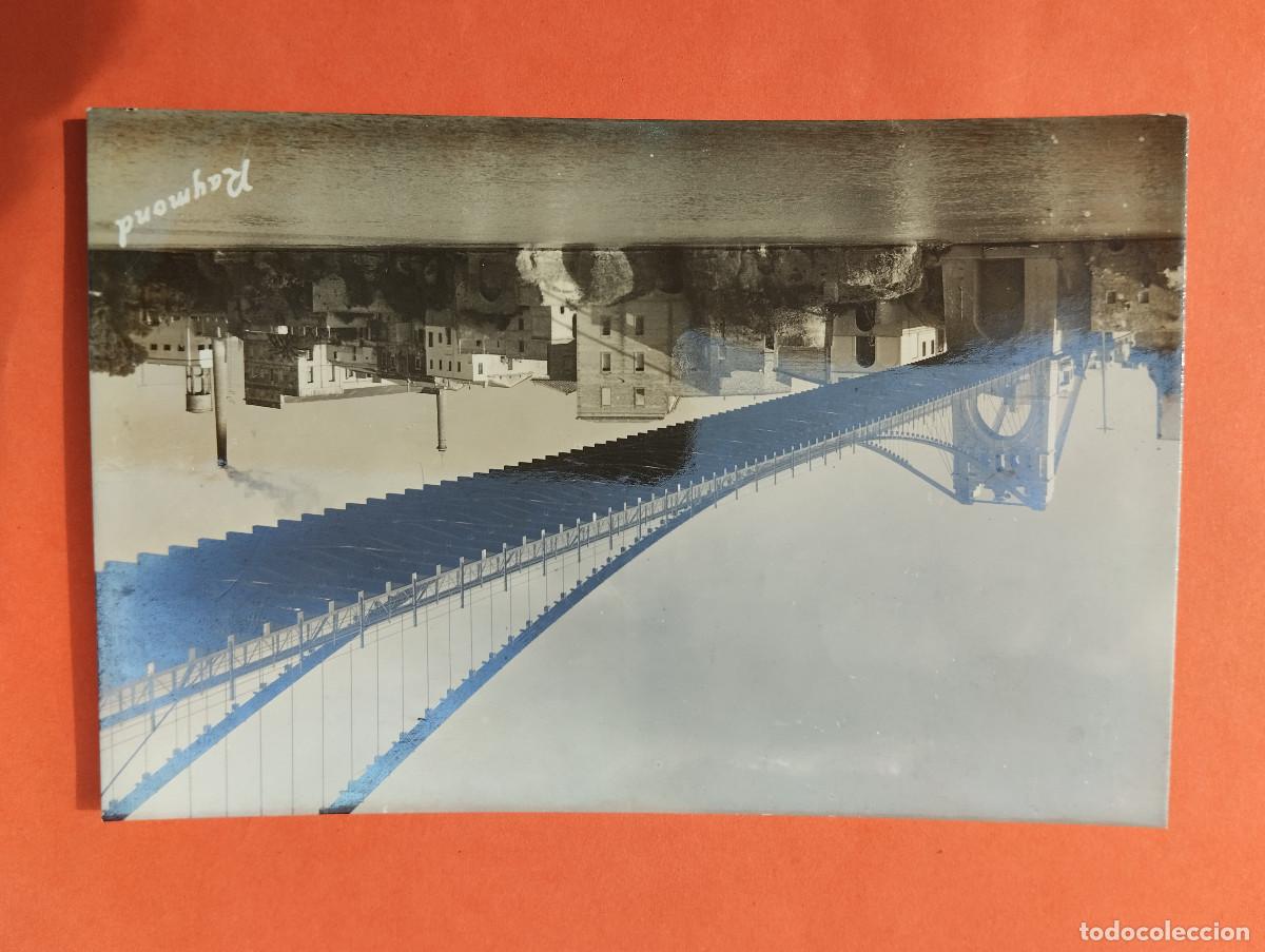 Postales: AMPOSTA, TARRAGONA, UNA PERSPECTIVA DEL PUENTE SOBRE EL EBRO. RAYMOND