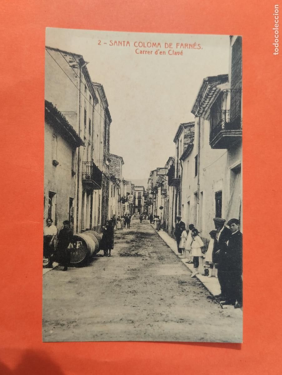Postales: Santa Coloma de Farn&eacute;s. Carrer de'n Clav&eacute;. Fototipia Thomas.