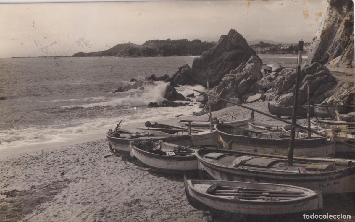 Postales: LLORET DE MAR (GIRONA) LA CALETA - COMERCIAL PRAT - CIRCULADA 1957