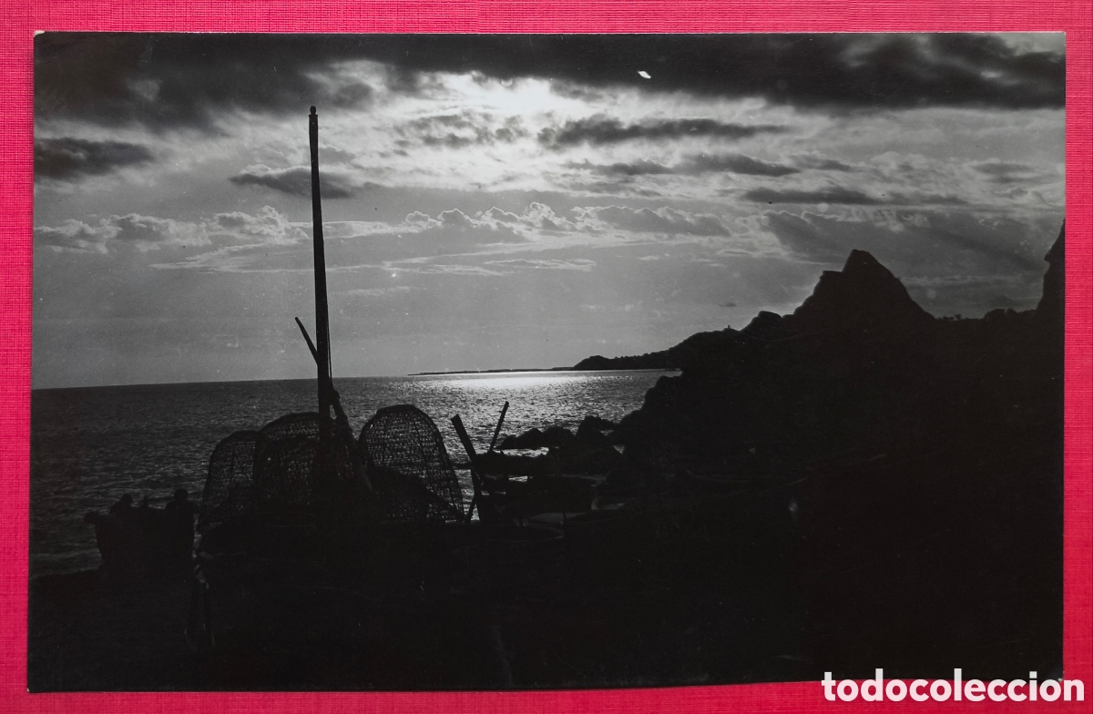 Postales: LLORET DE MAR PLATJA NIT CONTRALLUM POSTAL FOTOGR&Aacute;FICA COSTA BRAVA GIRONA C. 1955