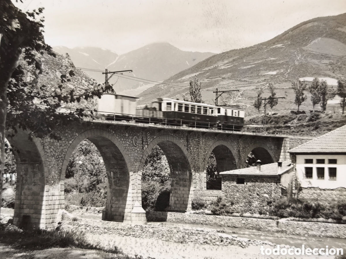 Postales: RIBES DE FRESER TREN CREMALLERA NURIA POSTAL FOTOGR&Aacute;FICA GIRONA C. 1955