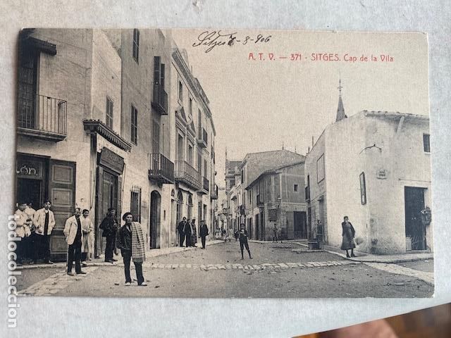Postales: Sitges. N&ordm; 371 Cap de la Vila. A.T.V. Circulada 1906