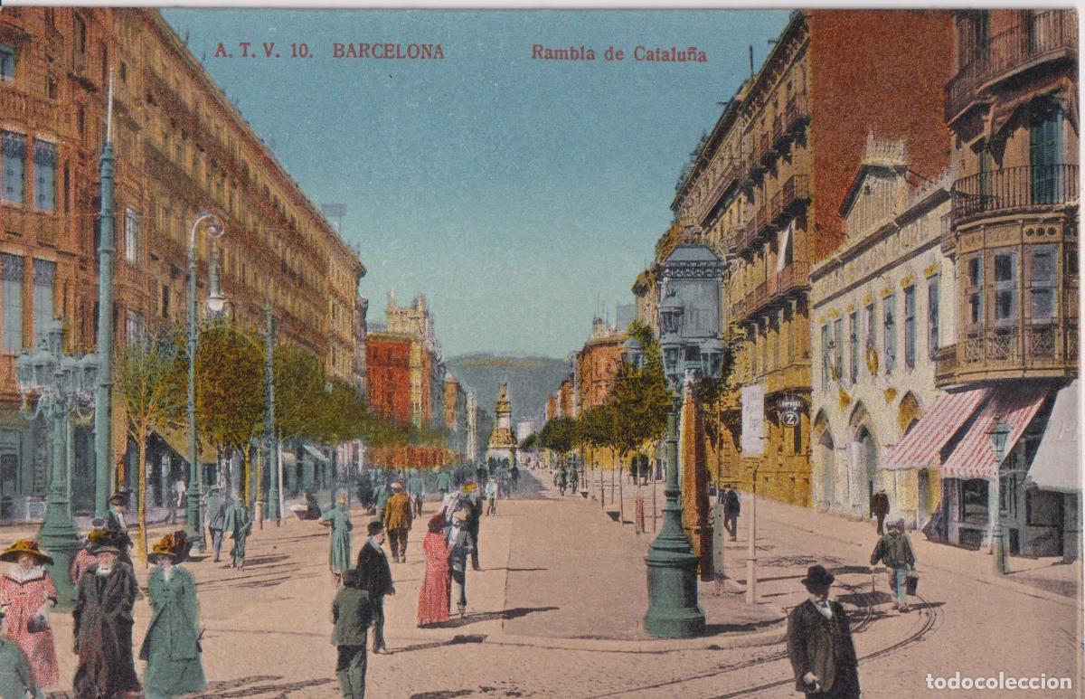 Postales: BARCELONA, RAMBLA DE CATALU&Ntilde;A - A.T.V. N&ordm;10 - S/C
