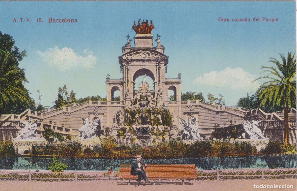 Postales: BARCELONA, GRAN CASCADA DEL PARQUE - A.T.V. N&ordm;15 - S/C