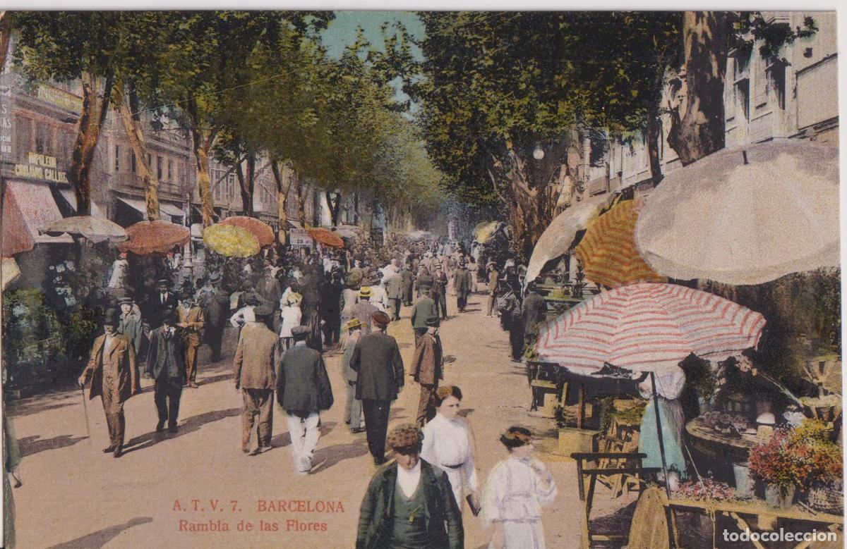 Postales: BARCELONA, RAMBLA DE LAS FLORES - ANGEL TOLDR&Agrave; VIAZO N&ordm;7 - S/C