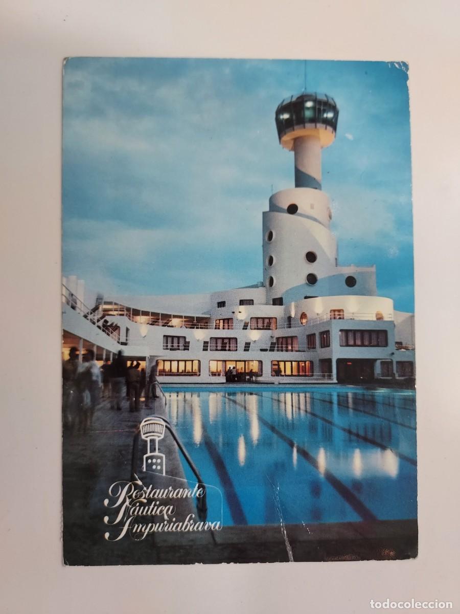 Postales: POSTAL AMPURIABRAVA RESTAURANTE NAUTICO. CASTELLO AMPURIAS. 1973. CIRCULADA. GERONA