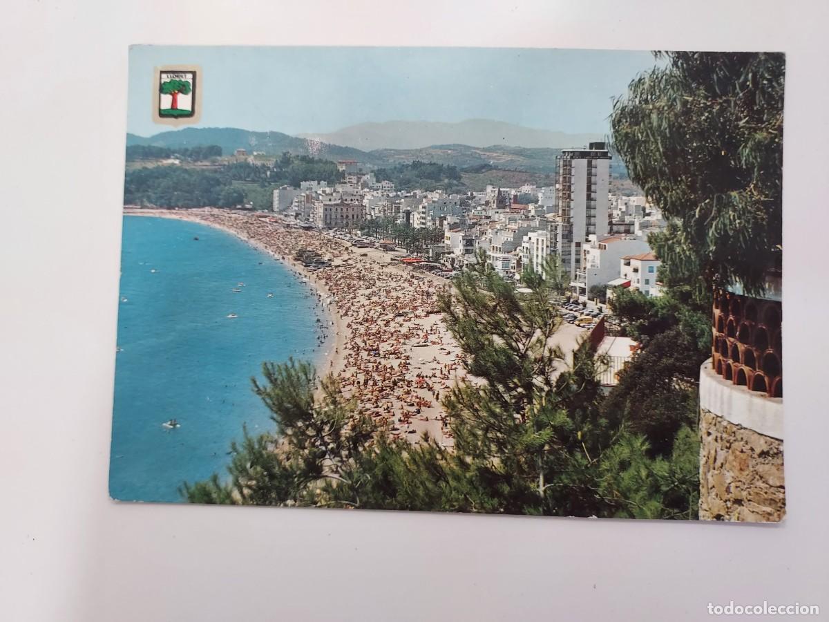 Postales: POSTAL LLORET DE MAR VISTA DE LA PLAYA. 1965. CIRCULADA. ESCUDO DE ORO. GERONA