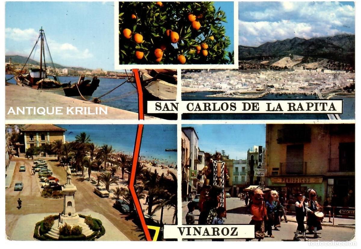 Postales: SAN CARLOS DE LA RAPITA - VINAROZ N&ordm; 10002 VARIAS VISTAS /CASTELL ARASA / SIN FRANQUEAR